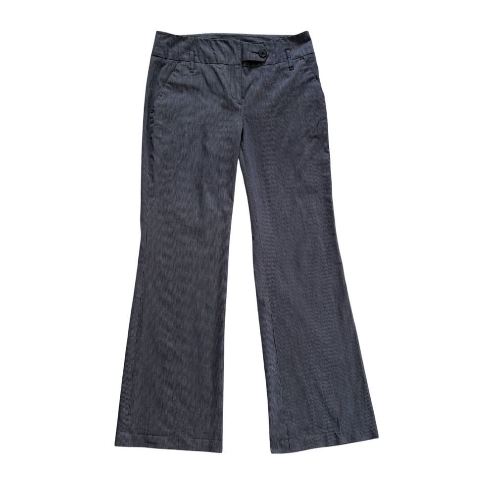 Y2K Smart Set Flared Pinstripe Railway Dress Pants